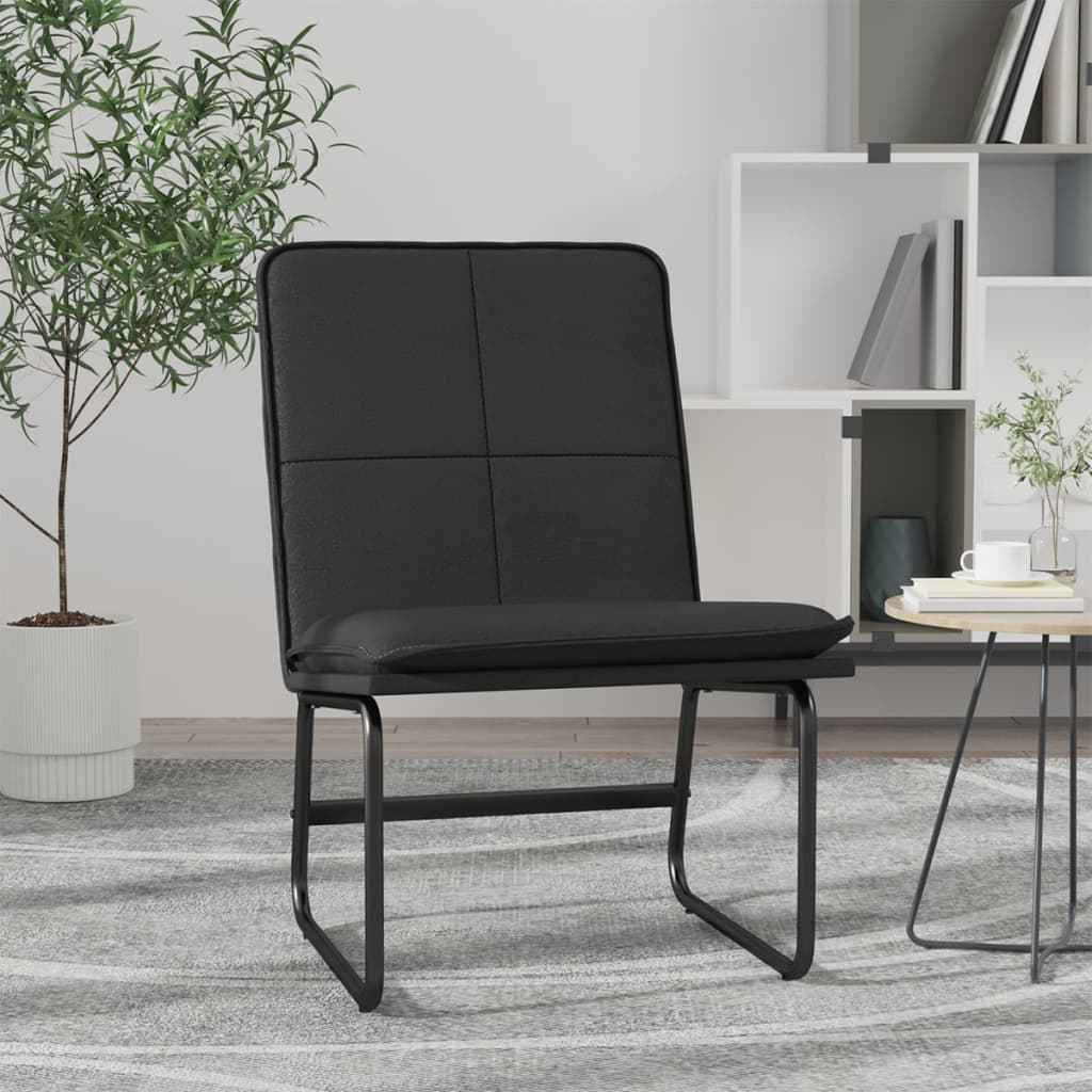 vidaXL Cadeira lounge 54x75x76 cm couro artificial preto